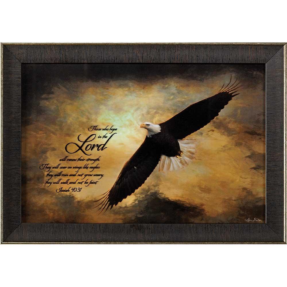 Framed Wall Art Soaring Eagle Is.40:31 by Dicksons