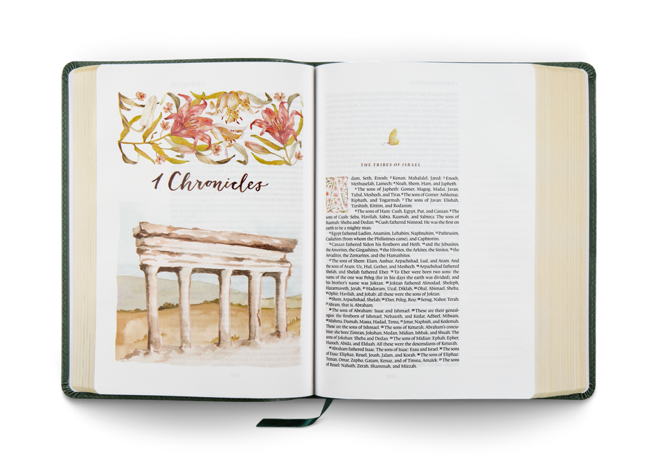 ESV GraceLaced Bible, Journaling Edition (Artwork by Ruth Chou Simons) – Leather by Crossway, product view 2