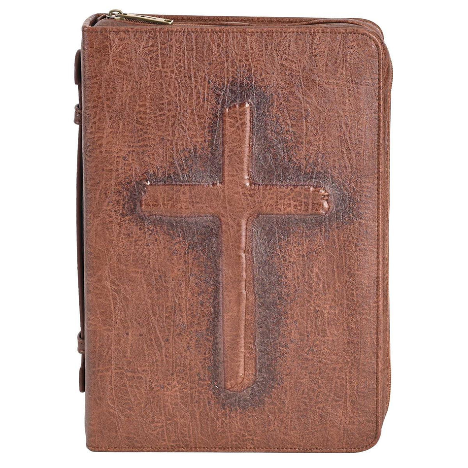 Bible Cover Vintage Cross Brown by Dicksons