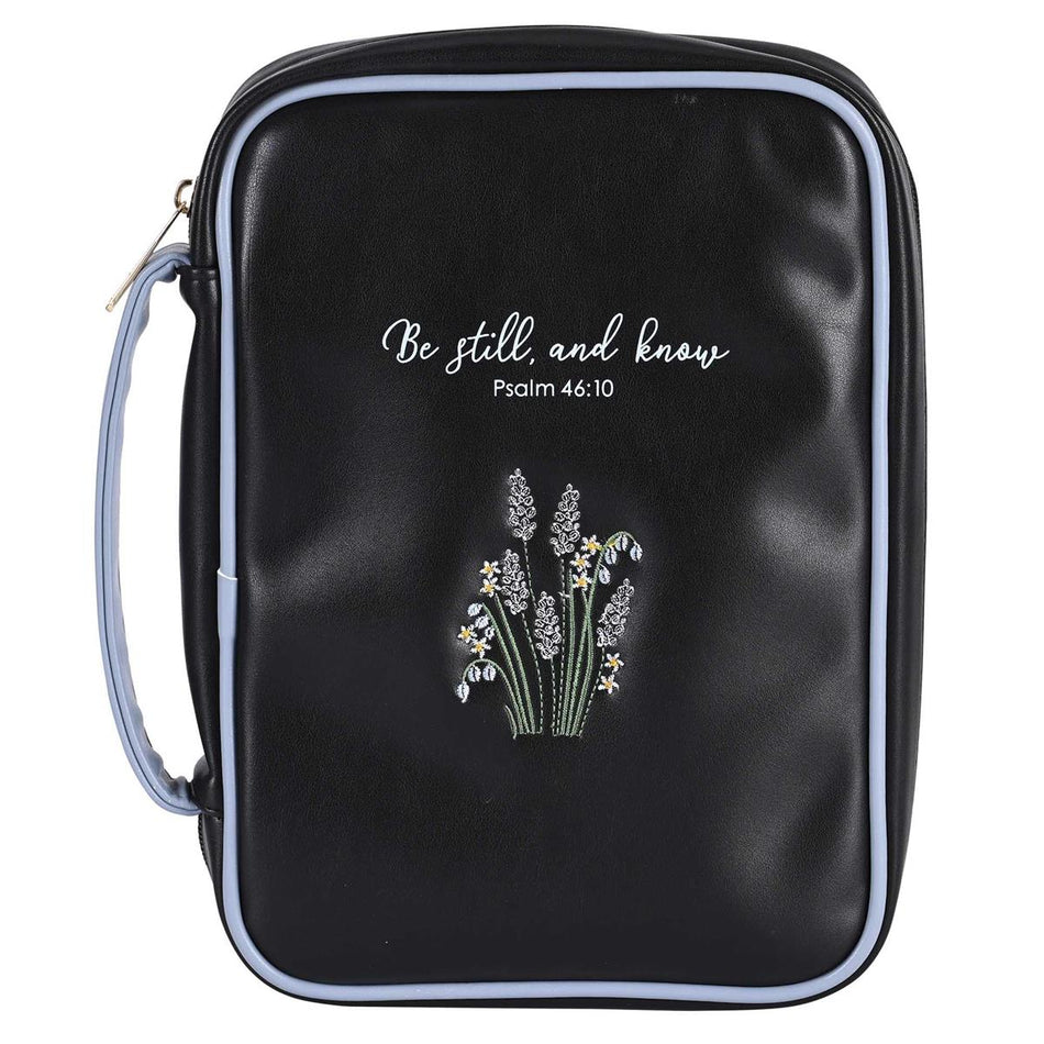 Bible Case Black Ps. 46:10 Be Still XL by Dicksons