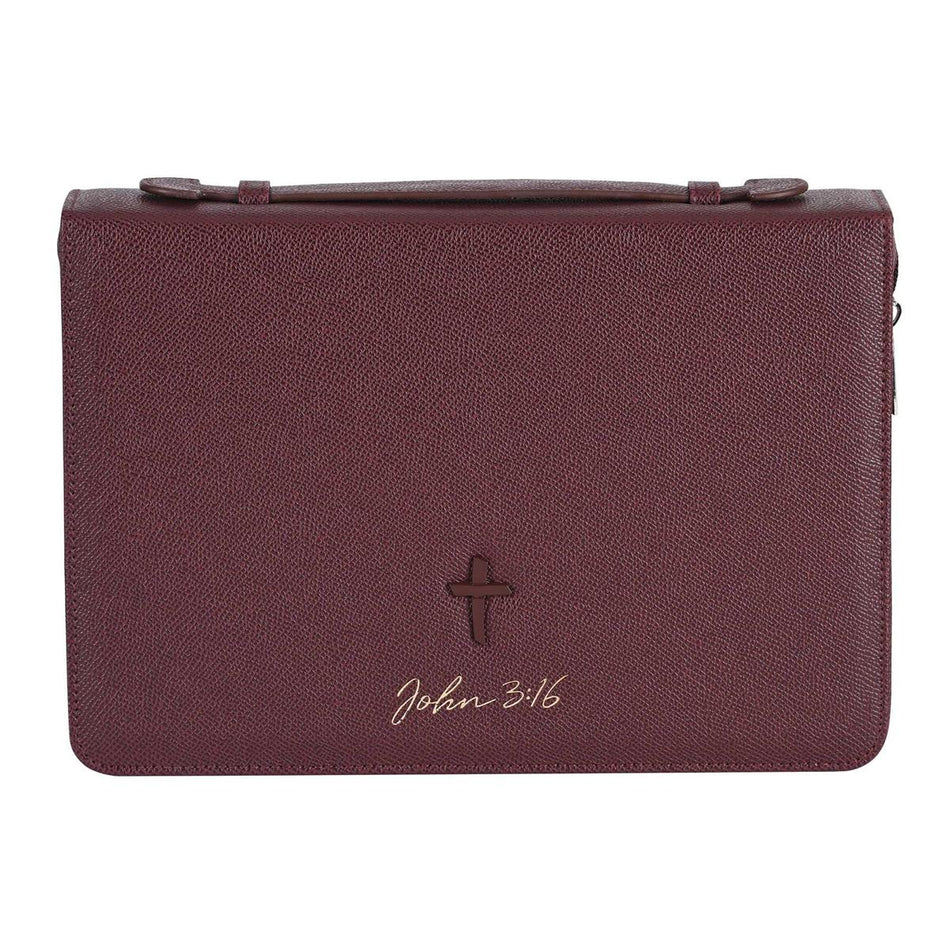 Bible Case Cross John 3:16 Burgundy by Dicksons