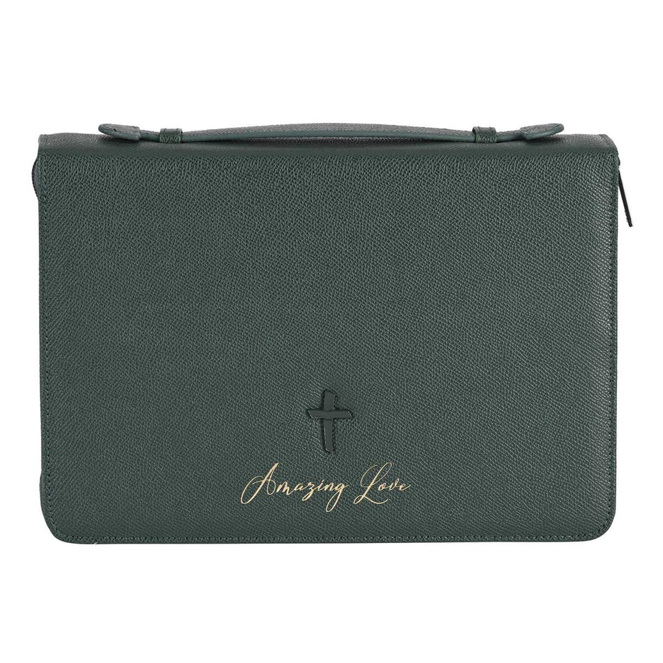 Bible Case Amazing Love Cross Green by Dicksons