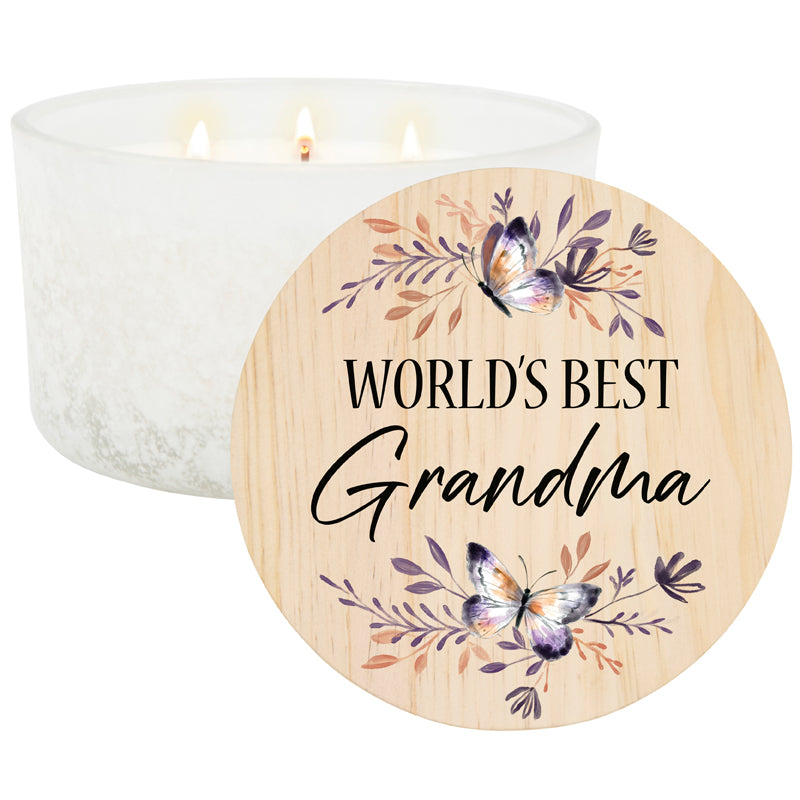 "Best Grandma" 3-Wick Candle by Anchor Christian Distributors, product view 2