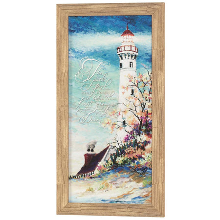 Framed Wall Art Lighthouse Proverbs 4:18 by Dicksons