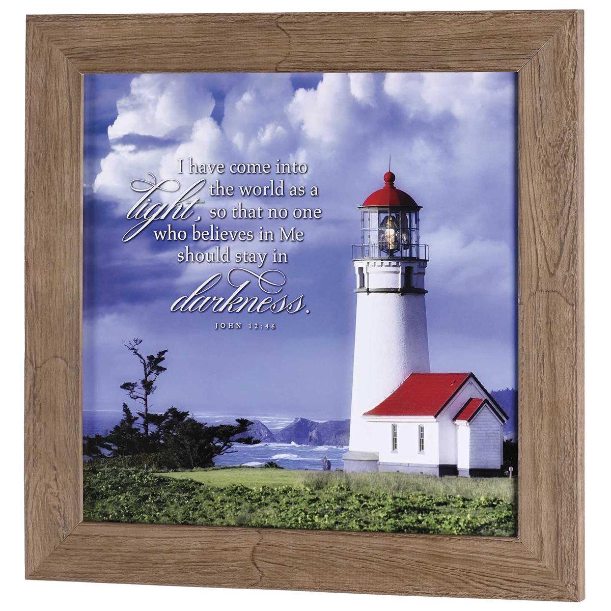 Framed Wall Art Red Roof Lighthouse by Dicksons