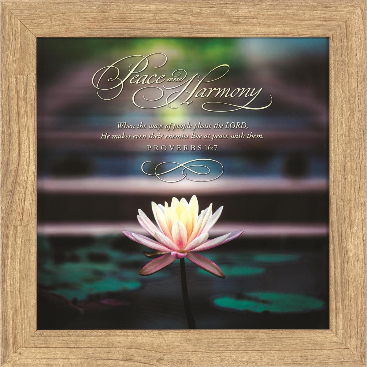 Framed Wall Art Peace Harmony Prov.16:7 by Dicksons, product view 2