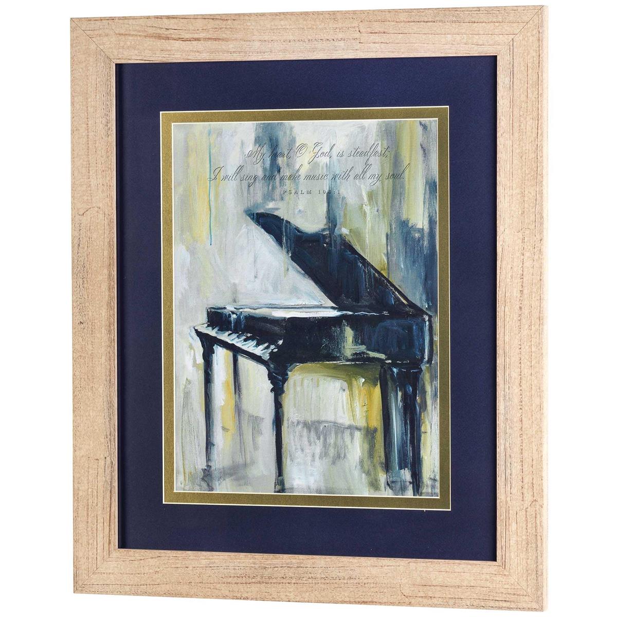 Framed Wall Art Grand Piano Psalm 108:1 by Dicksons