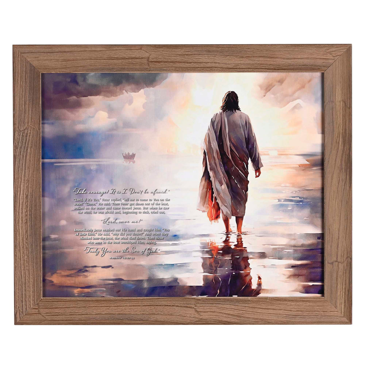 Framed Wall Art Jesus Walking On Water by Dicksons, product view 3