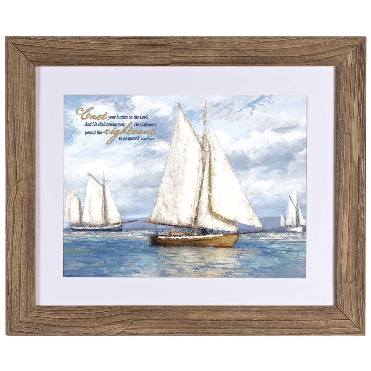 Inspirational Christian Framed Wall Art 17 x 21 Inch Wood and Glass Cast by Dicksons, product view 2