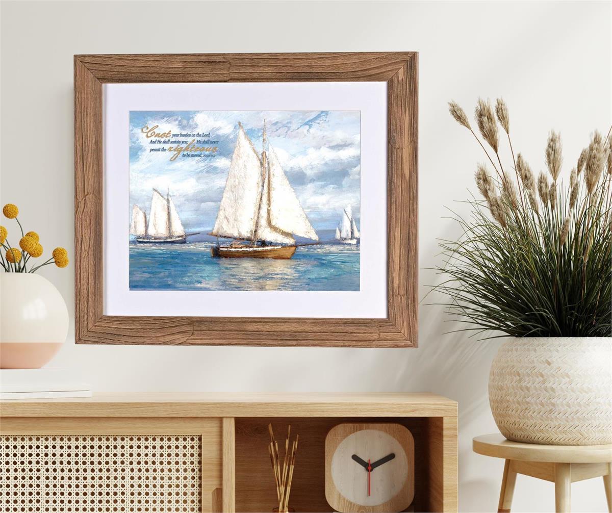 Inspirational Christian Framed Wall Art 17 x 21 Inch Wood and Glass Cast by Dicksons, product view 4