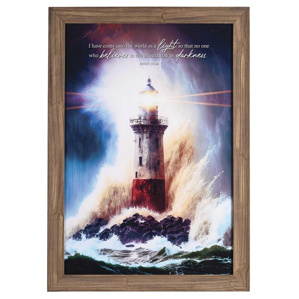 Framed Wall Art Stormy Lighthouse by Dicksons, product view 2