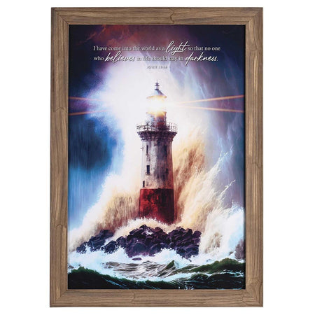 Framed Wall Art Stormy Lighthouse by Dicksons, product view 2
