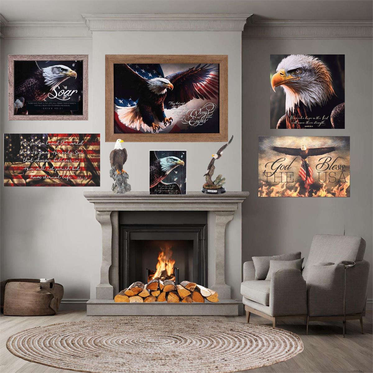 Framed Wall Art Wings As Eagles Is.40:31 by Dicksons, product view 4