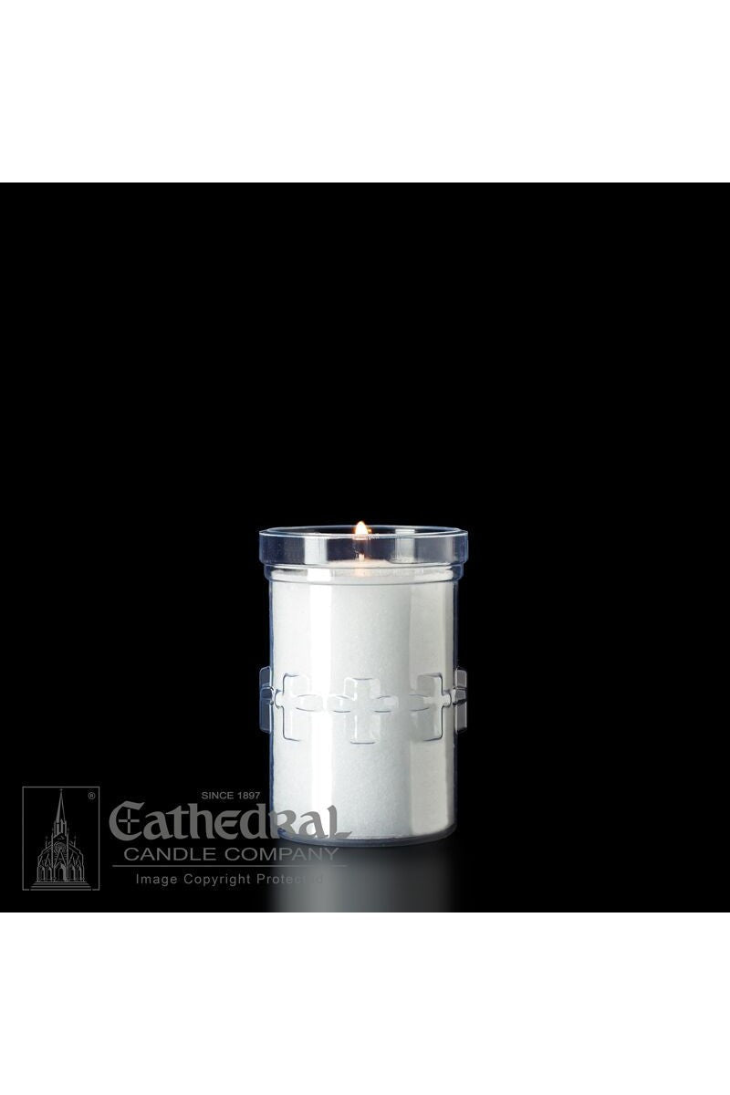 3-Day Crystal Raised Cross Candle - UM789 by Anchor Christian Distributors