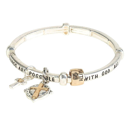 Bracelet Message Matt.19:26 2Tone by Dicksons