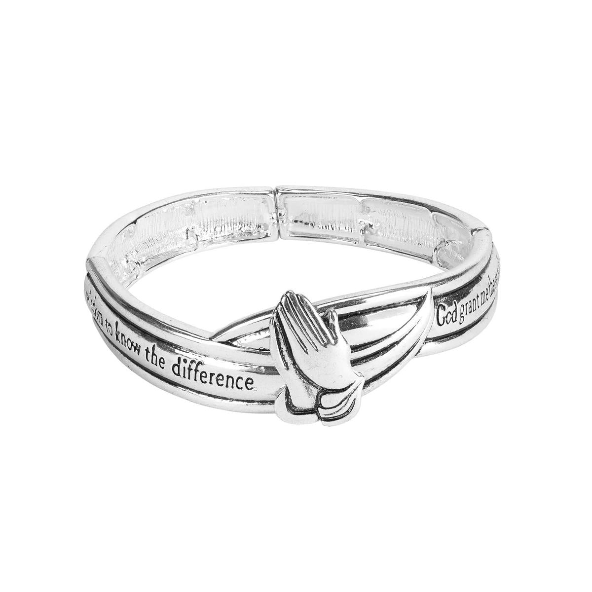 Bracelet Serenity Prayer Silver Stretch by Dicksons