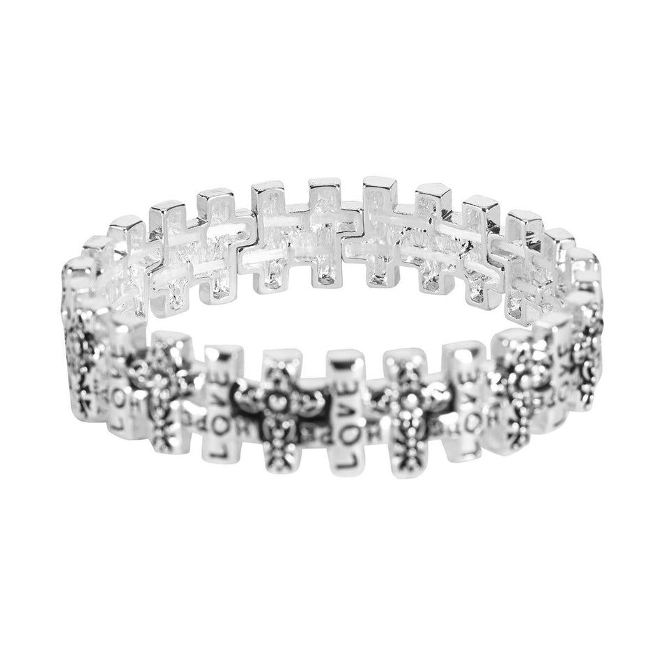 Stretch Bracelet Love/Hope Cross by Dicksons, product view 2