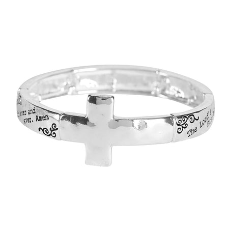 Stretch Bracelet Lords Prayer Cross by Dicksons