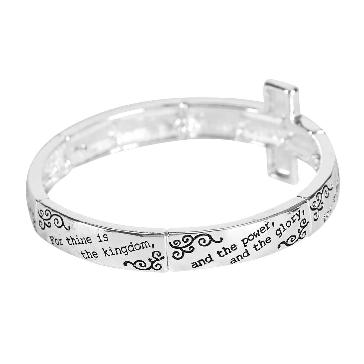 Stretch Bracelet Lords Prayer Cross by Dicksons, product view 3