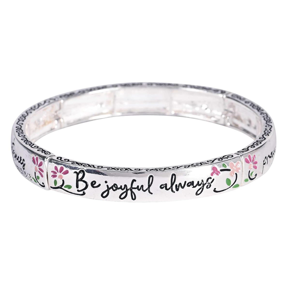 Stretch Bracelet Thessalonians 5 Floral by Dicksons