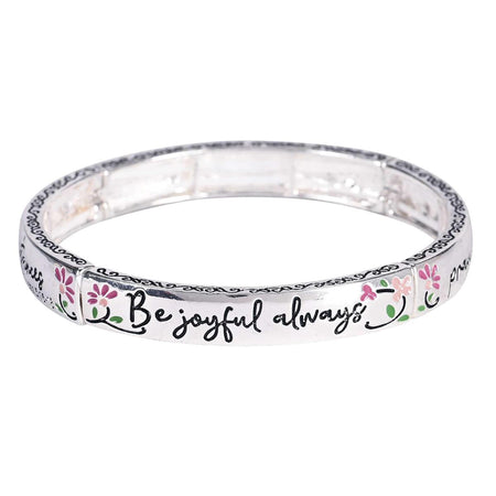 Stretch Bracelet Thessalonians 5 Floral by Dicksons