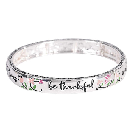 Stretch Bracelet Thessalonians 5 Floral by Dicksons, product view 3