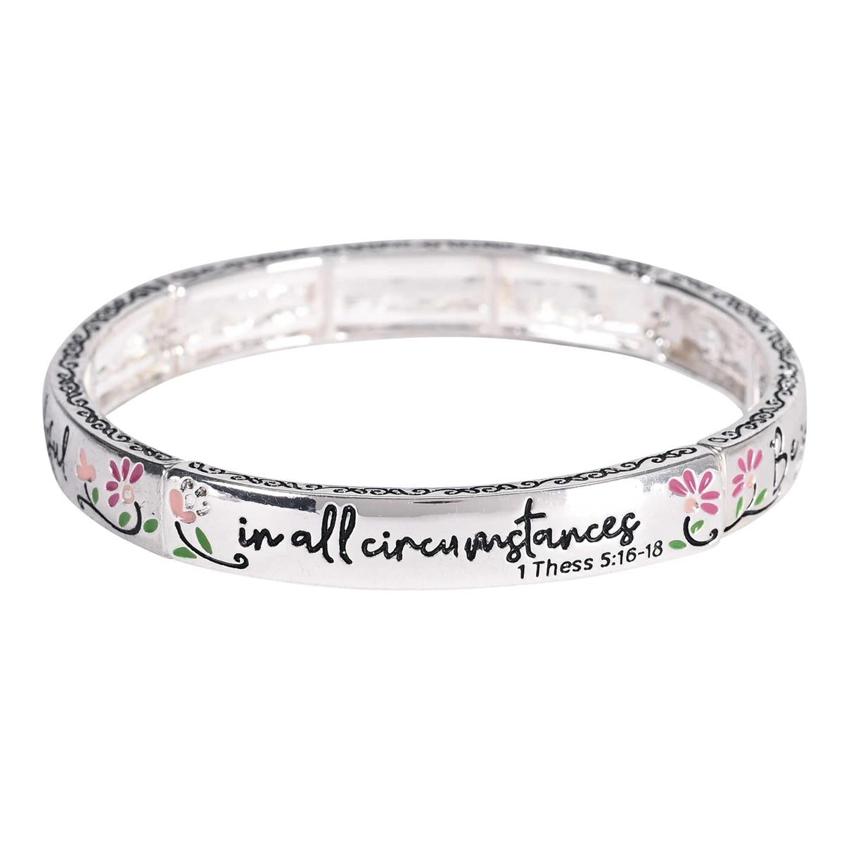 Stretch Bracelet Thessalonians 5 Floral by Dicksons, product view 4