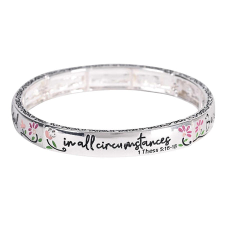 Stretch Bracelet Thessalonians 5 Floral by Dicksons, product view 4