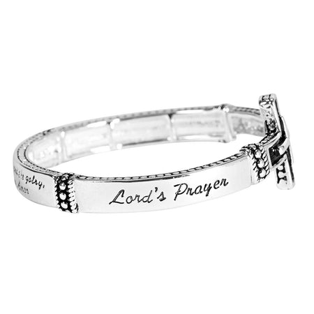Stretch Bracelet Antiqued Lords Prayer by Dicksons, product view 2