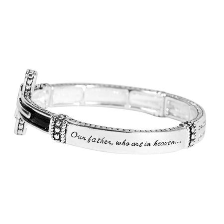 Stretch Bracelet Antiqued Lords Prayer by Dicksons, product view 4