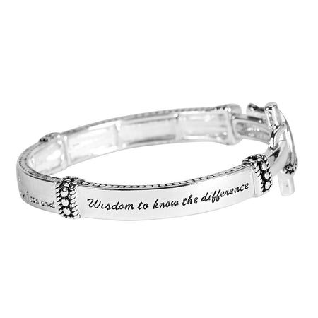 Stretch Bracelet Abalone Serenity Prayer by Dicksons, product view 2