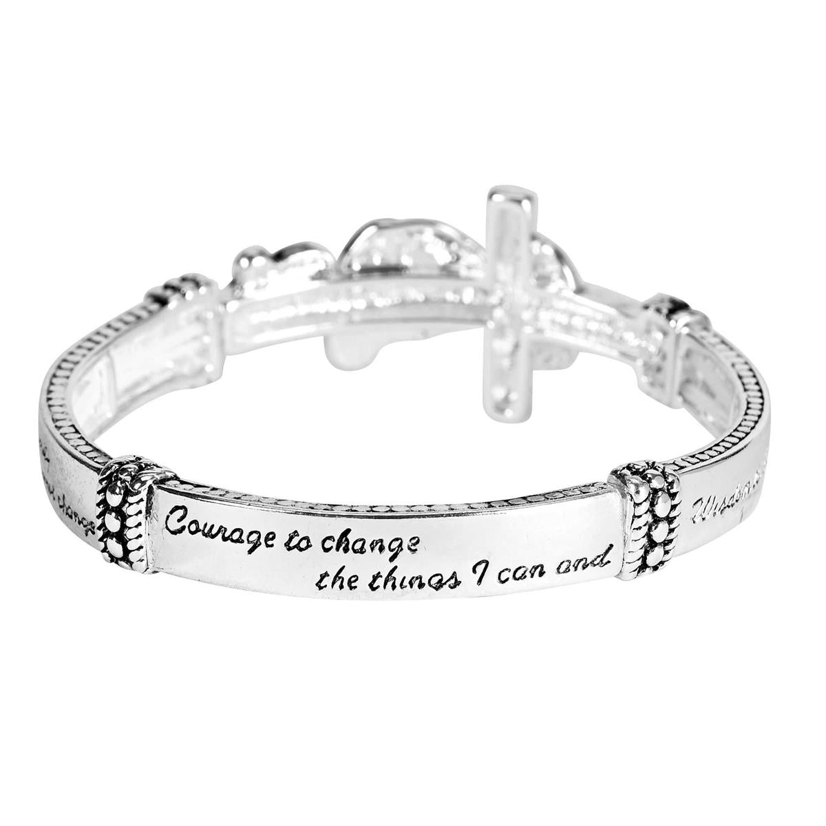 Stretch Bracelet Abalone Serenity Prayer by Dicksons, product view 3