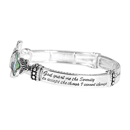 Stretch Bracelet Abalone Serenity Prayer by Dicksons, product view 4