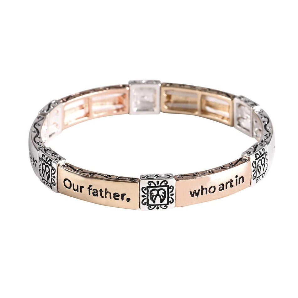 Bracelet Lords Prayer Tile Stretch by Dicksons