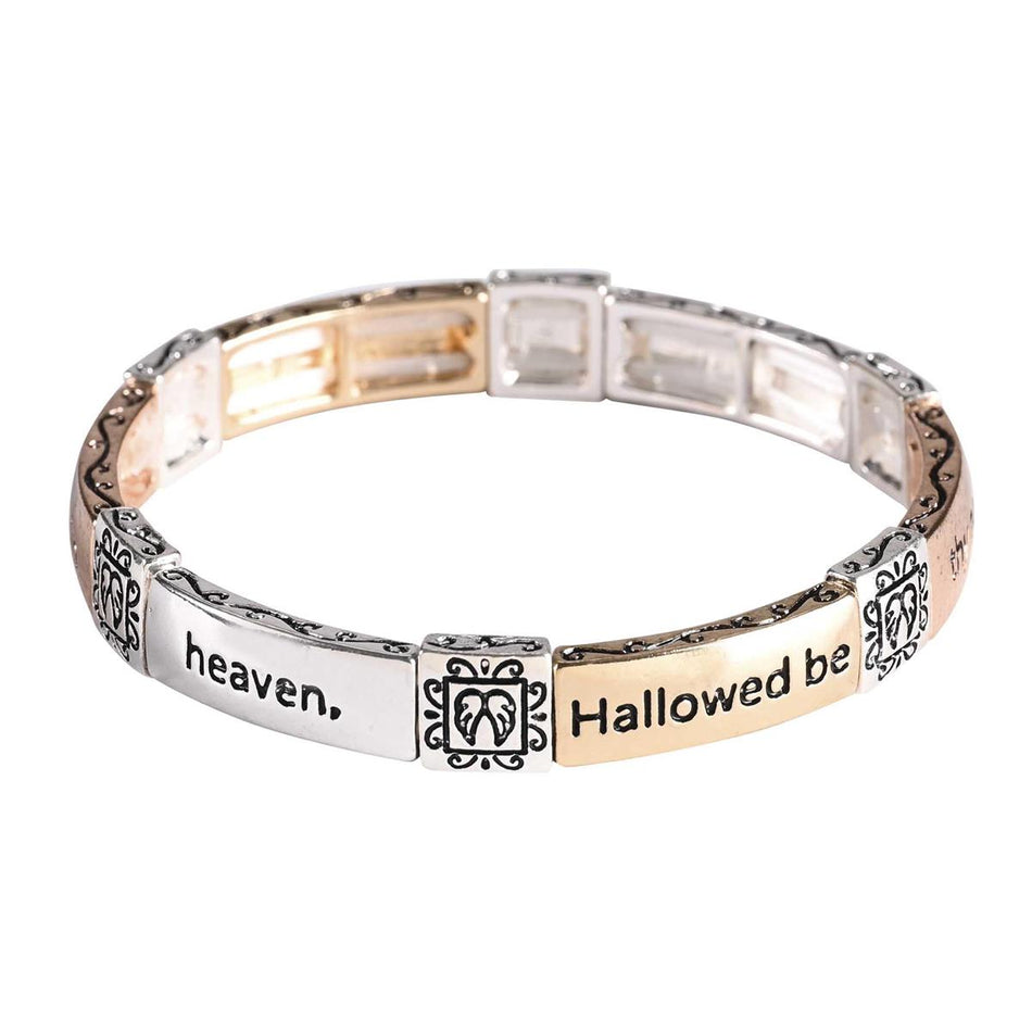 Bracelet Lords Prayer Tile Stretch by Dicksons, product view 2