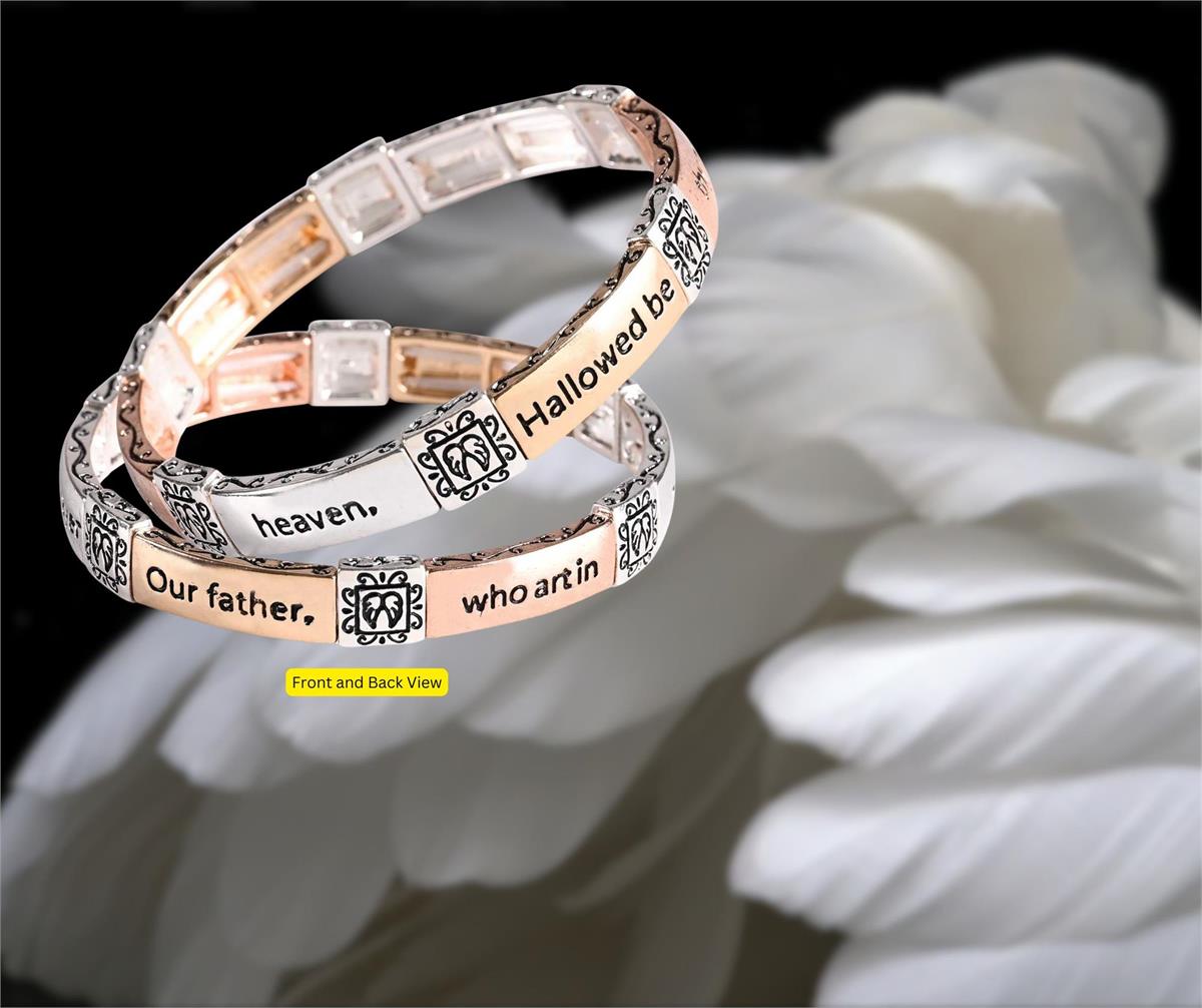 Bracelet Lords Prayer Tile Stretch by Dicksons, product view 3