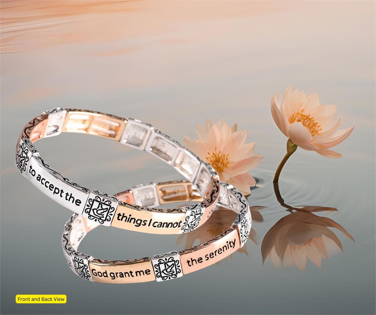 Bracelet Serenity Prayer Tile Stretch by Dicksons, product view 3