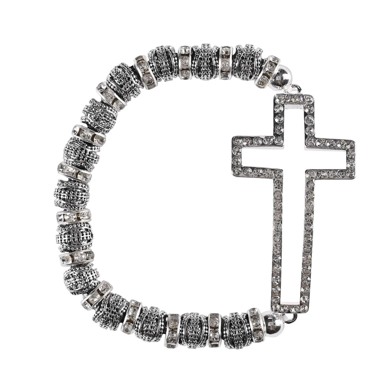 Stretch Bracelet Sideways Cross Bead by Dicksons