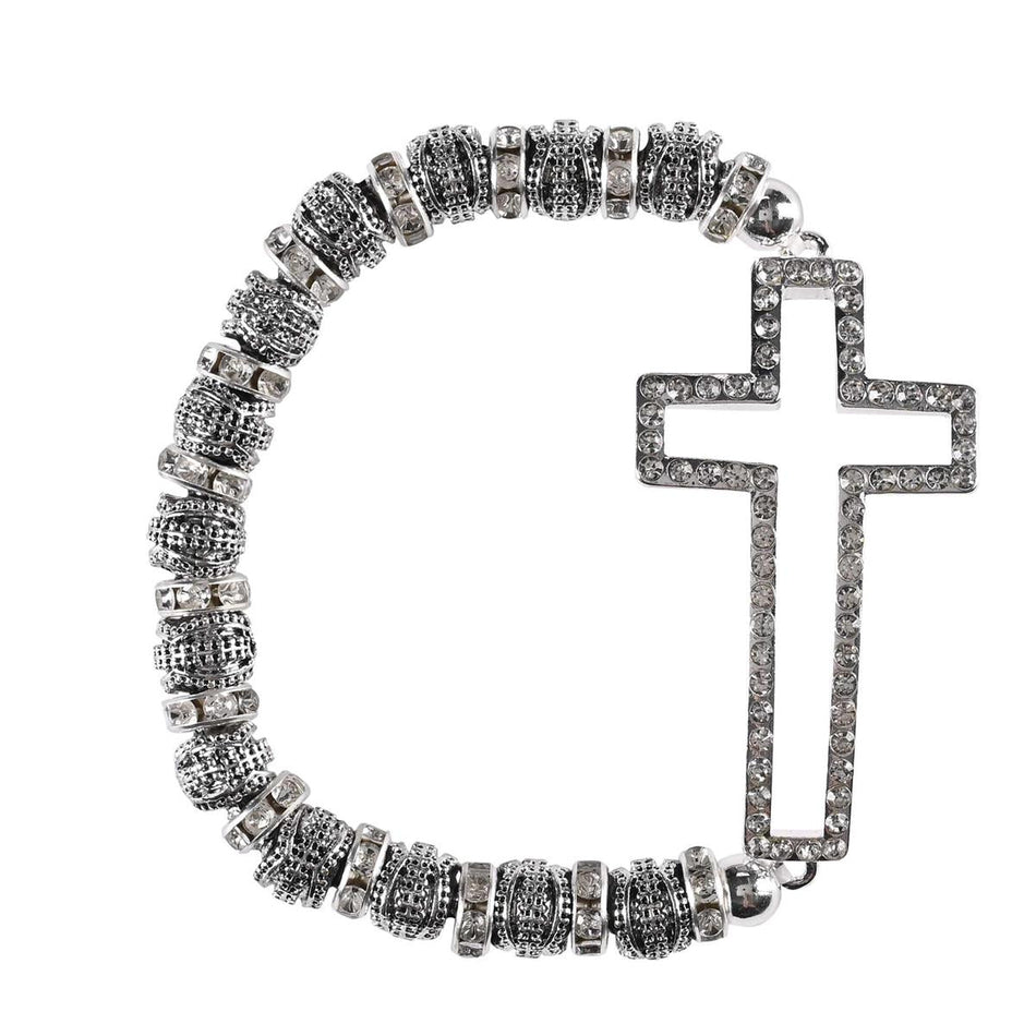 Stretch Bracelet Sideways Cross Bead by Dicksons
