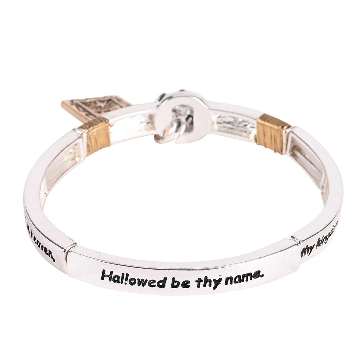 Stretch Bracelet Lord Prayer 2Tone by Dicksons, product view 2