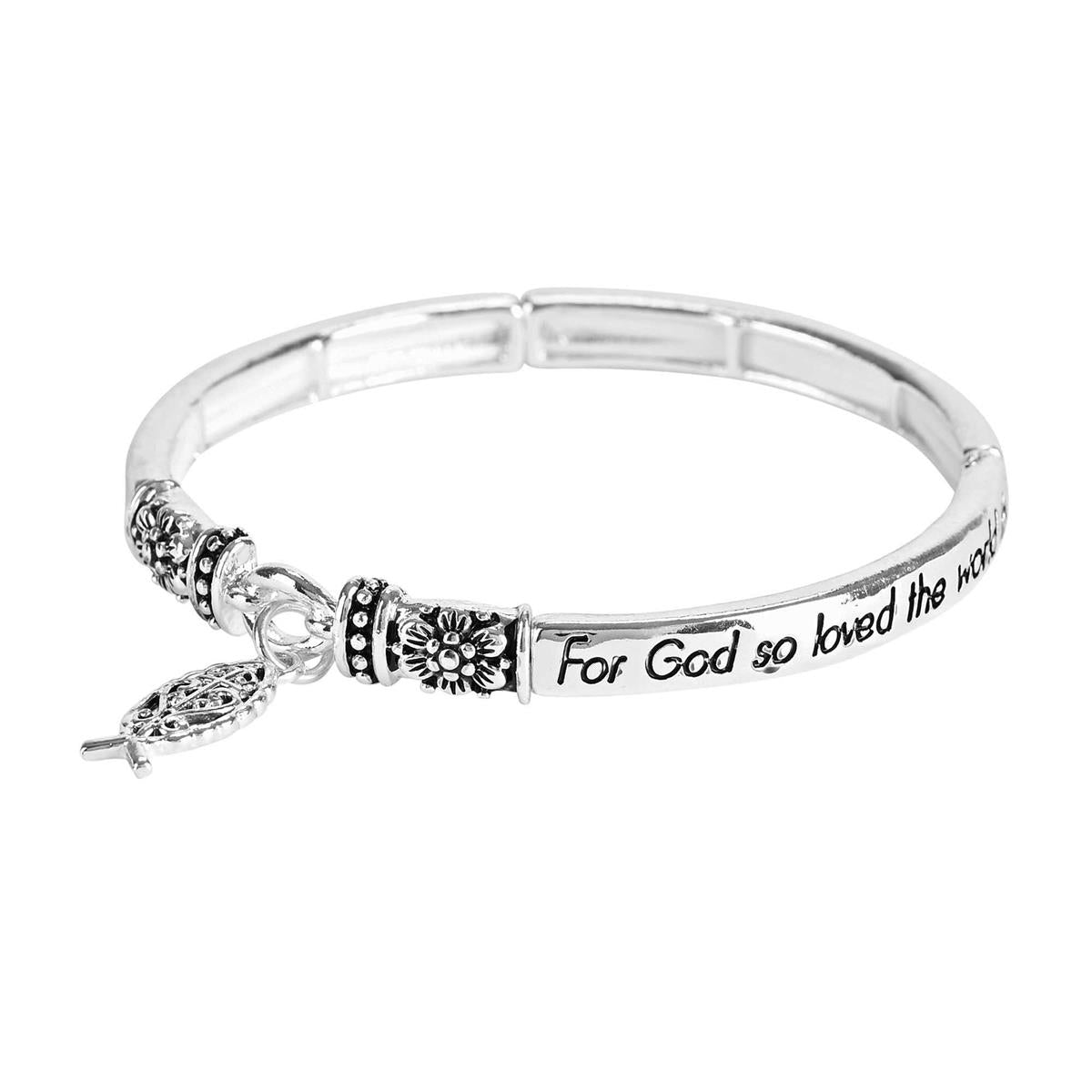 Bracelet Faith John3:16 Fish Tile by Dicksons
