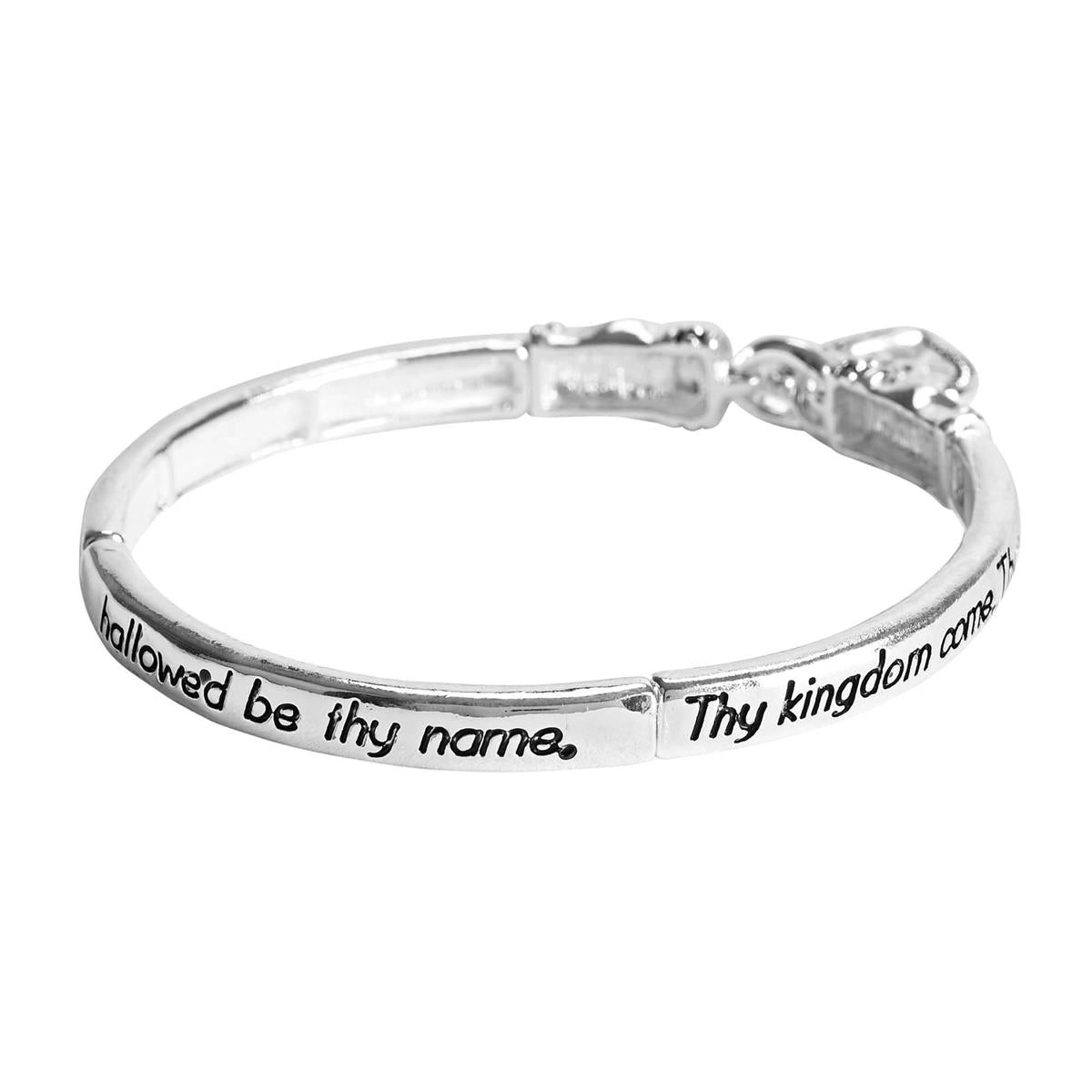 Bracelet Lords Prayer Scroll Heart Tile by Dicksons, product view 2