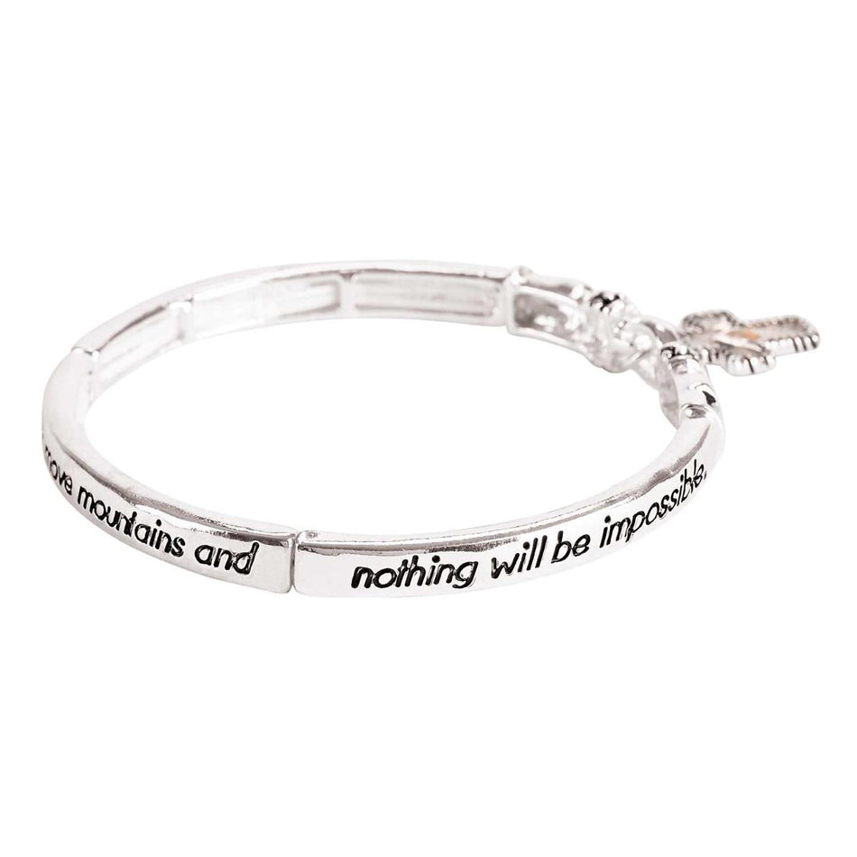 Bracelet Mustard Seed Engraved Tile by Dicksons, product view 2
