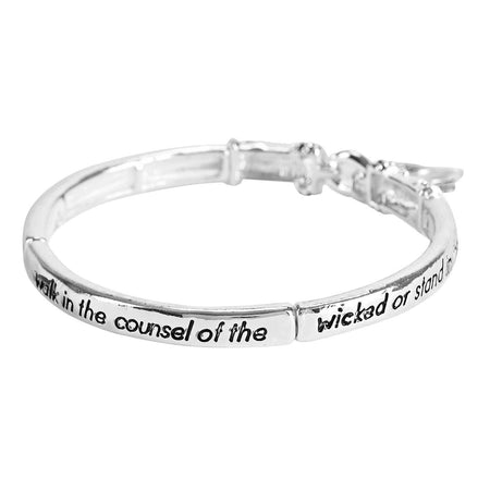 Bracelet Psalm 1:1 Engraved Winged Heart by Dicksons, product view 2