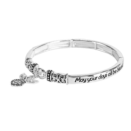 Bracelet Blessed Engraved Angel Tile by Dicksons