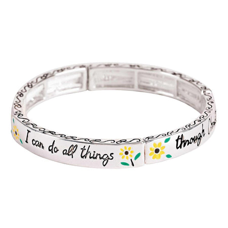 Bracelet Strength Through Christ Tile by Dicksons