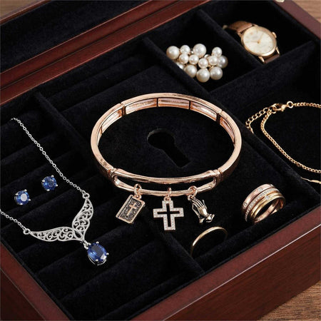 Bracelet Stretch Praying Hands Cross by Dicksons, product view 5