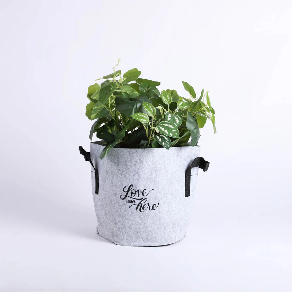 Grow Bag Love Grey - Handles - 3 Gallon