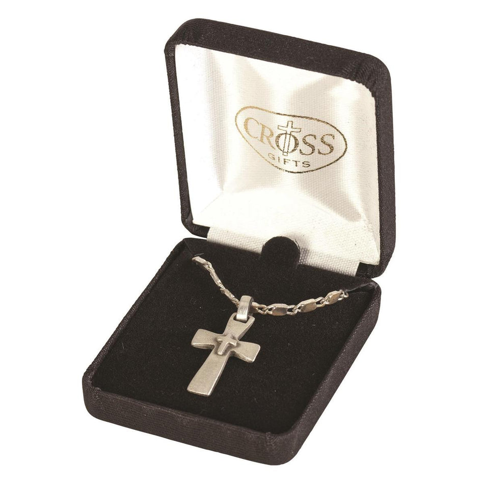 Necklace Raised Cross On Cross Pewter by Dicksons, product view 2