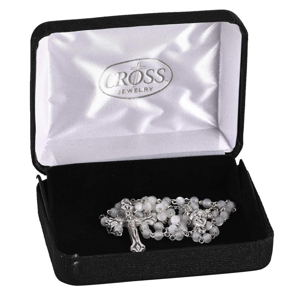 Rosary Lucite Bead Silver Plate 12L by Dicksons, product view 2
